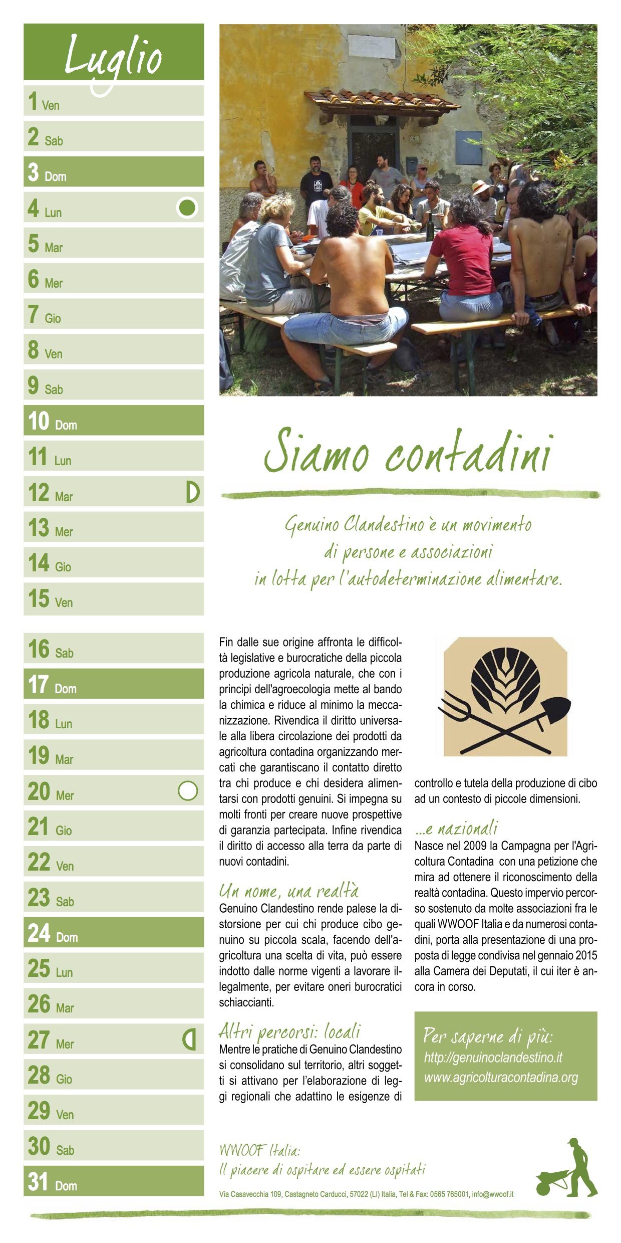 Luglio 2016 – Siamo Contadini