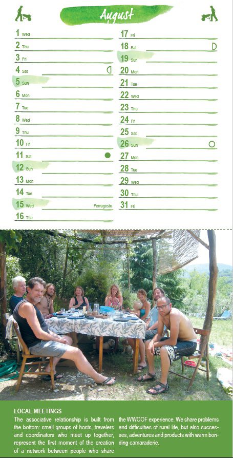 August, local WWOOF Italia meetings