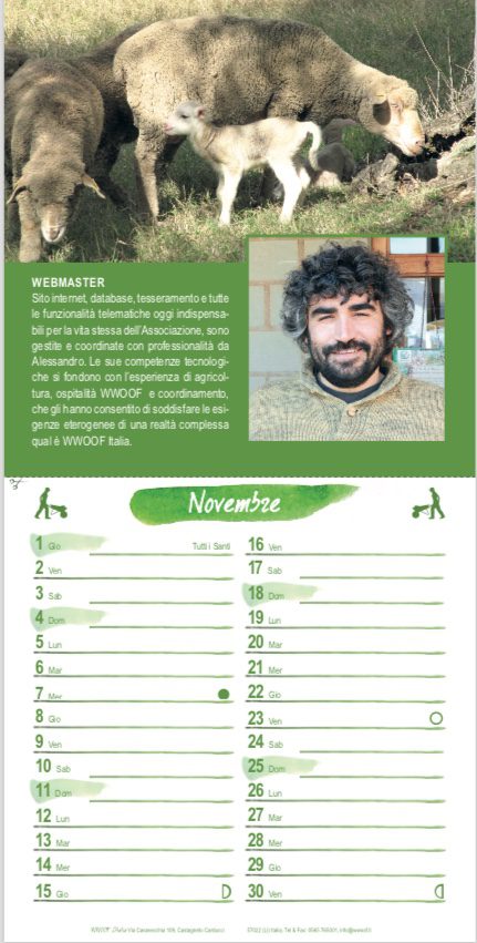Calendario 2018 – Novembre è dedicata al webmaster, Alessandro