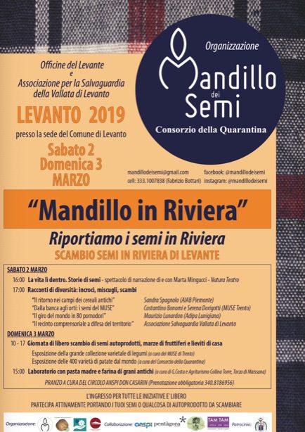 MANDILLO IN RIVIERA FESTA DEL LIBERO SCAMBIO DI SEMI AUTOPRODOTTI