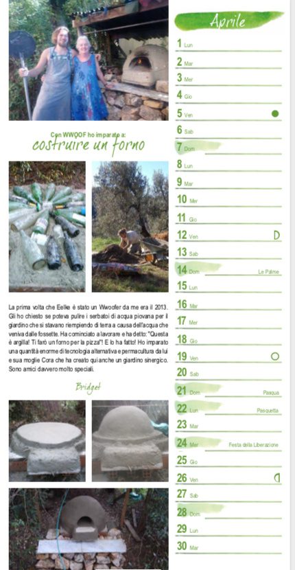 APRILE  Con WWOOF ho imparato a: costruire un forno