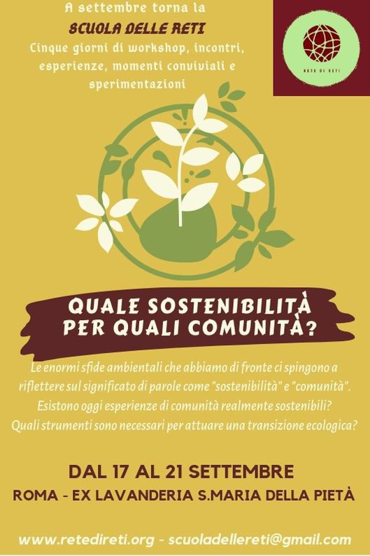 Quale sostenibilità per quale comunità? A scuola di futuro con Rete di Reti