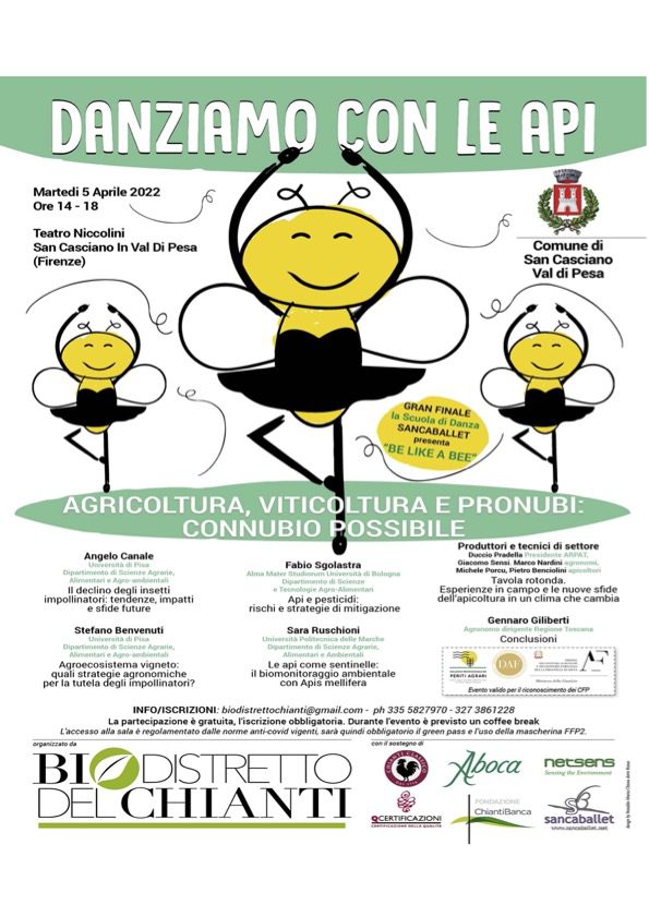 Danziamo con le Api – Agricoltura, viticoltura e pronubi, connubio possibile