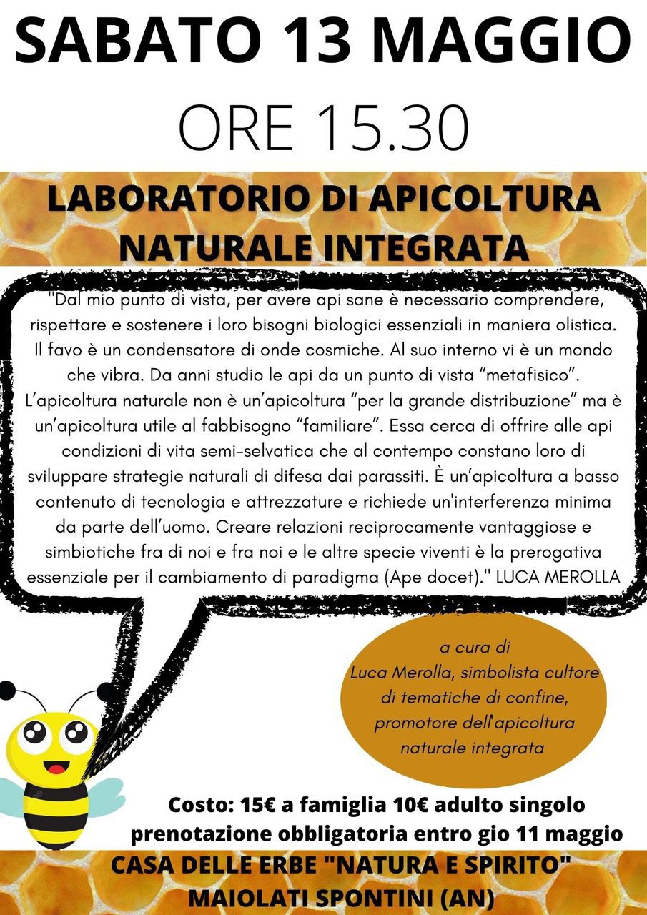 LABORATORIO DI APICOLTURA NATURALE INTEGRATA