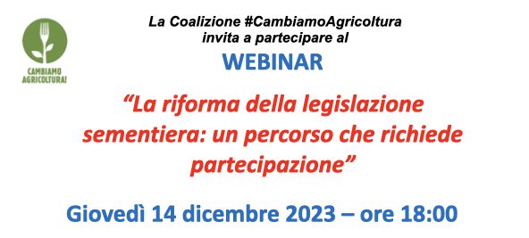 La riforma della legislazione sementiera: un percorso che richiede partecipazione